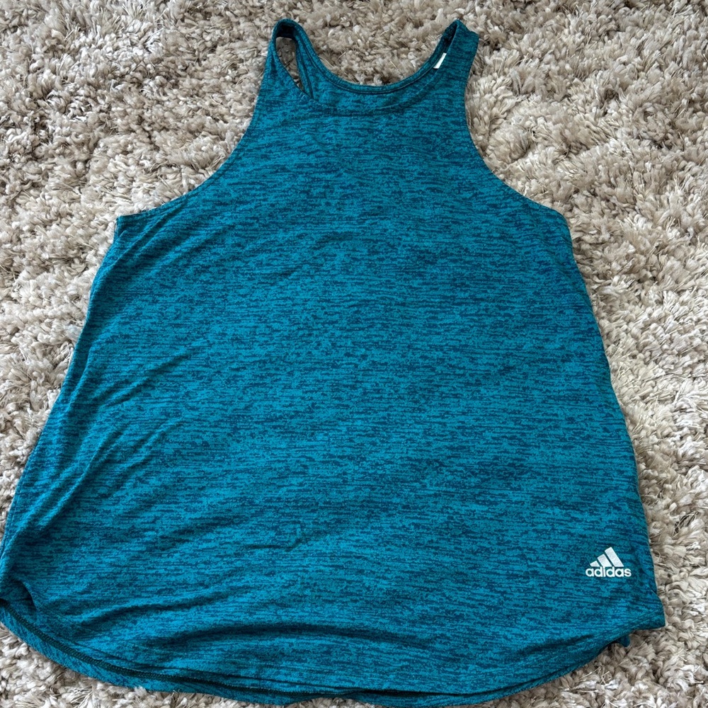 Adidas Teal/Navy tank top size small